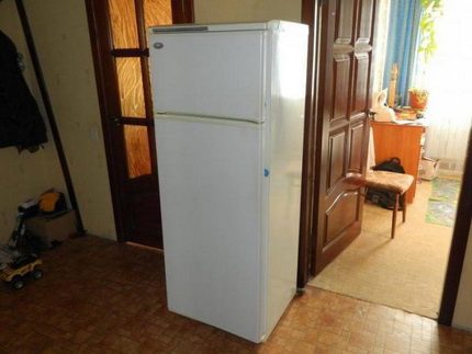 Minsk logo ng refrigerator sa isang karaniwang apartment