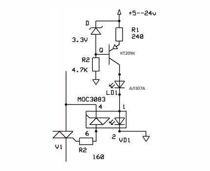 Schematiskt diagram över relä TTR