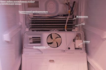 O dispositivo da geladeira Indesit