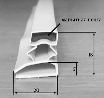 Těsnění dveří lednice s magnetickou páskou