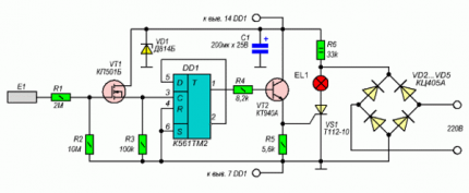 Circuit de commutador tàctil primer