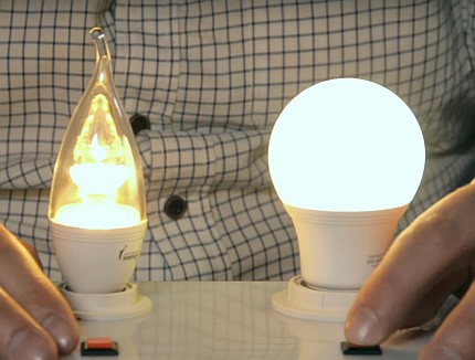 Light bulb comfort comparison