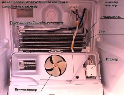 Вътрешната структура на хладилника