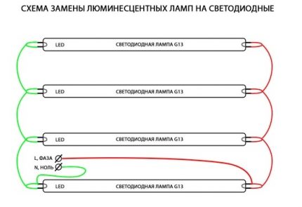 Esquema de connexió de la làmpada LED