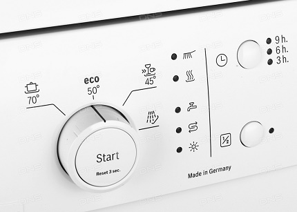 Painel de controlo da máquina de lavar louça Bosch