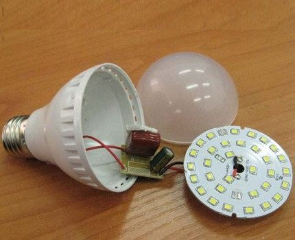 Na-disassembled LED lamp