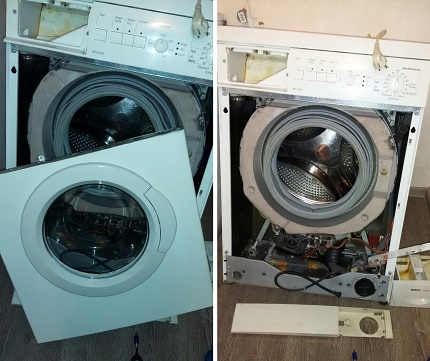 Dismantling the washing machine body before cleaning