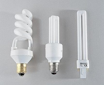 Fluorescentielampen van verschillende configuraties