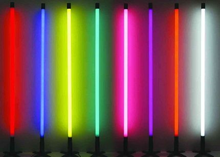 Luz de fundo em cores fluorescentes