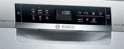 BOSCH Elektronický displej umývačky riadu