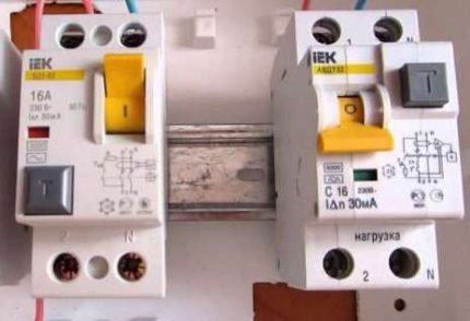 Comparison of RCD and difavtomat