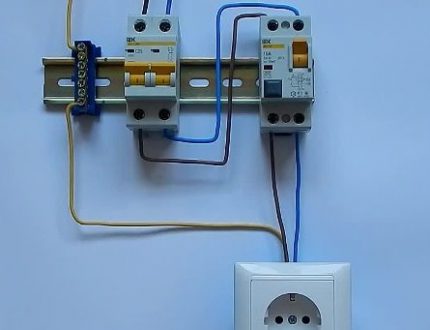 Kabel an RCD anschließen