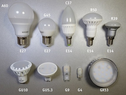 Options de boîtier et de base LED