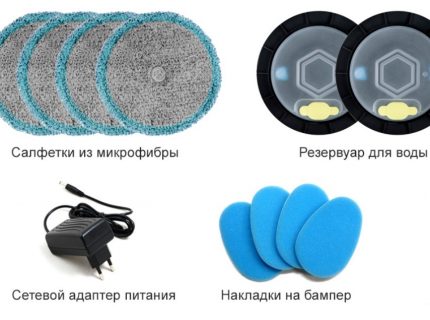 Опције за један од модела робота