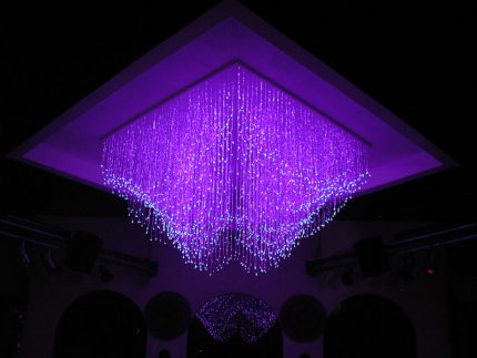 Fiber optic ceiling decoration