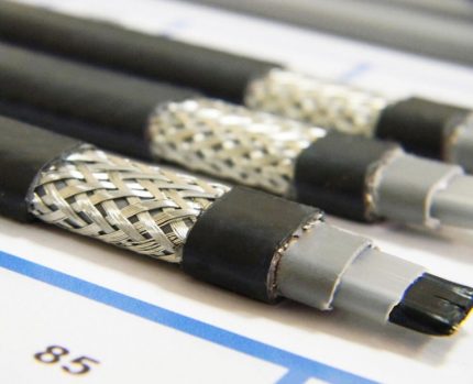 Metal braided heating cable