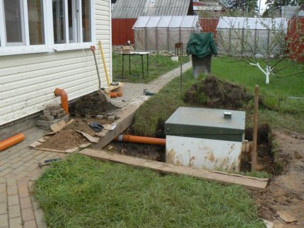 Verzegelde septic tank