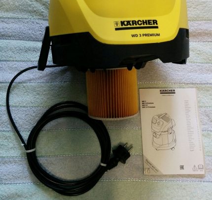 Elektrikli süpürge kablosu Karcher