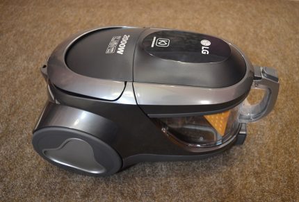 LG vacuum cleaner gray