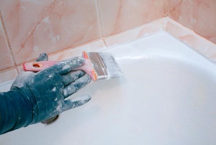 Peinture de surface de bain