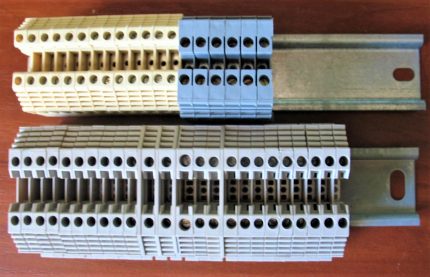 DIN-rail klemmenblokken