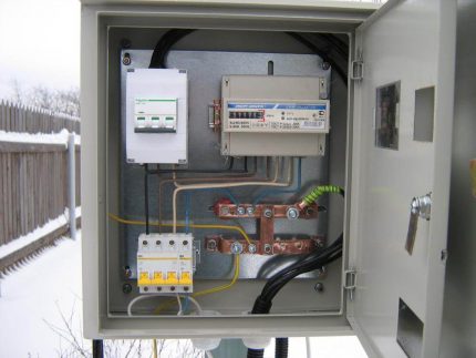 Three-phase switchboard