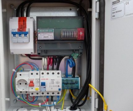 Samlet elektrisk panel