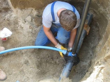 Inzet in de watervoorziening van het dorp