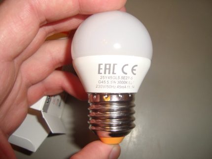 Oznaczenie lampy LED