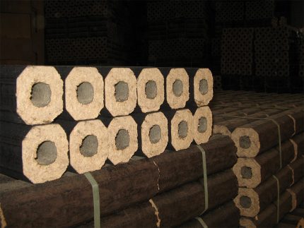 Briquettes pressées pour le chauffage