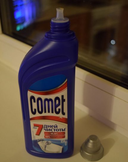 Comet-gel para sa pagtutubero