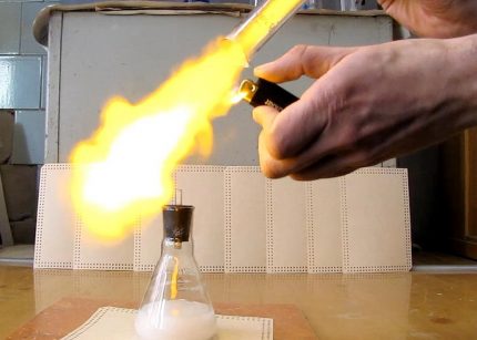 La combustion de l'hydrogène