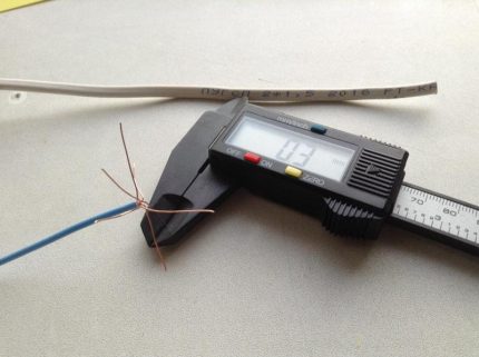 Determination of the cross section of stranded wire