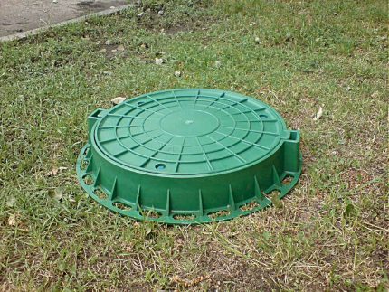 Green plastic sunroof on the ground