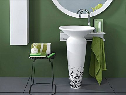 Lavabo rond vasque