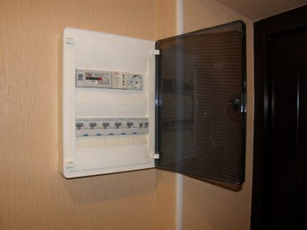 Elektromos panel a lakásban