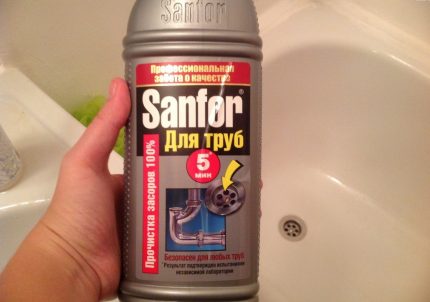 Gel nettoyant pour tuyaux Sanfor