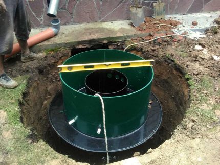 Installatie van septic tanks