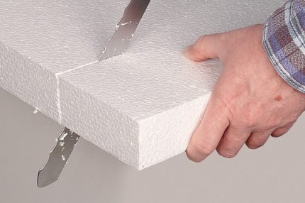 Skæring Styrofoam