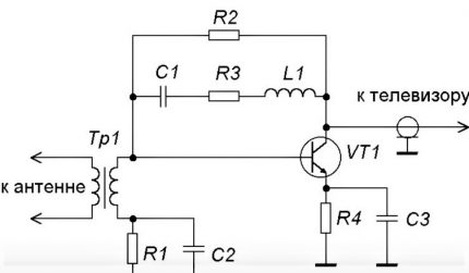 Antenna amplifier circuit