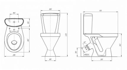 Diagram över en toalett för barn