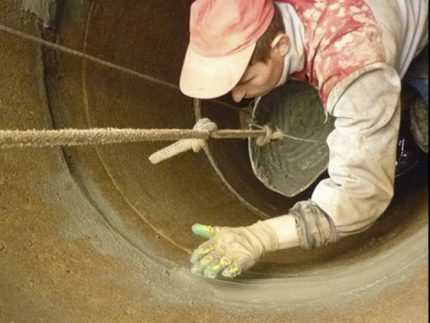 Versiegeln der Fugen einer Mine gut