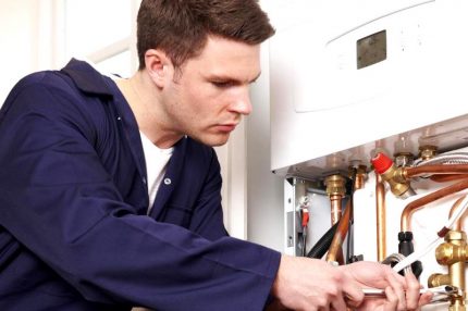 Gas boiler installation