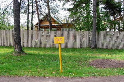 Étiquette pour désigner le tracé du gazoduc