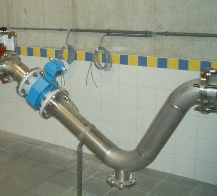 Voorbeeld installatie flowmeter