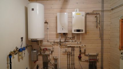 Gas- en elektrische boiler in combinatie