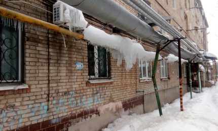 Tuyaux à gaz en hiver