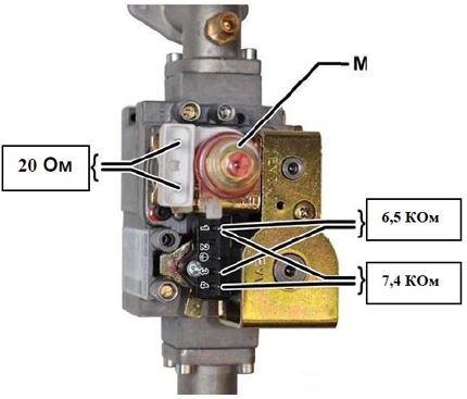 Ang pagtutol ng coils ng gas valve ng Baxi boiler