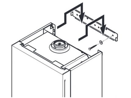 Mounting a gas boiler