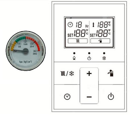 Painel de controle para aquecedor a gás